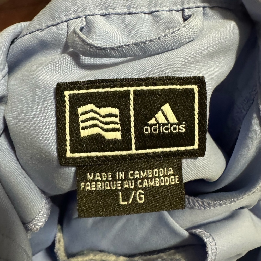 ADIDAS Women's Light Baby Blue Lightweight Vented Athletic Jacket Size XL - Picture 8 of 10
